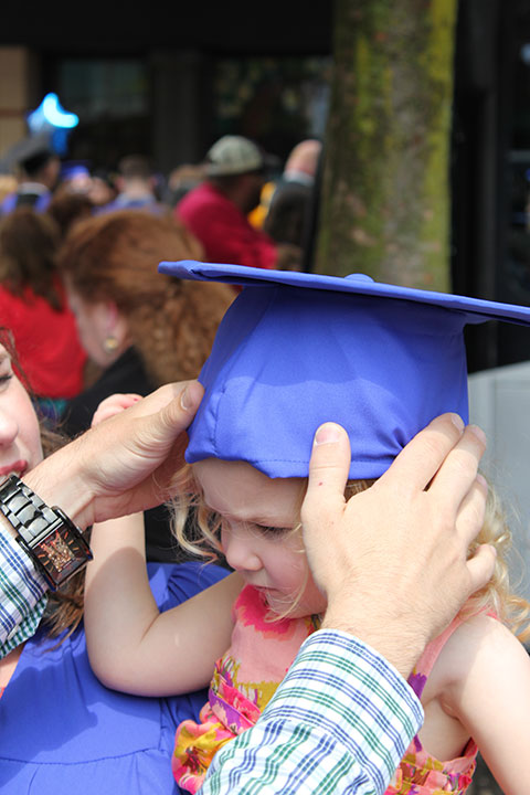A future Wildcat tries college on for size.