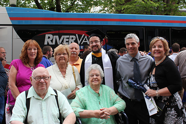 Family love surrounds Saturday morning's speaker – including Dad Stephen A. Manley (to his left), executive chef at Le Jeune Chef Restaurant. 