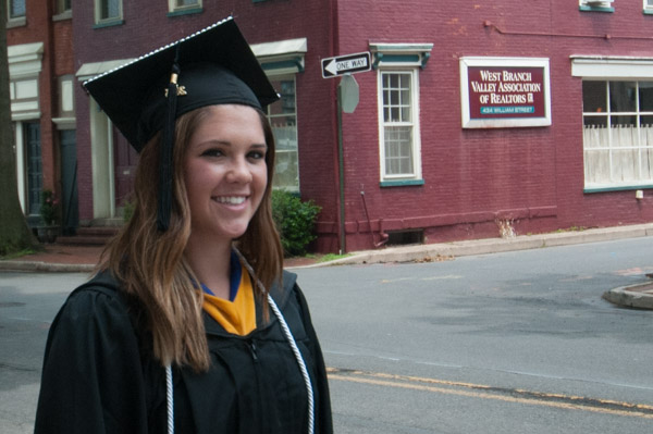 The deserved smile of a soon-to-be graduate