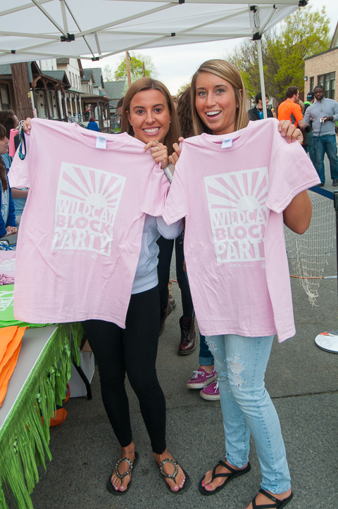 Student Ambassador Victoria Kreuger (left), of Staten Island, N.Y., and Chelsea E. Miller, of Chambersburg, display event T-shirts ...