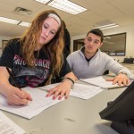 Effectively teaming up are Madison H. Januchowski, of Montoursville, and Daniel S. Lewis, of Hamilton Square, New Jersey.