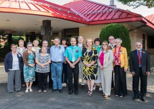 A representative group of 2014-15 retirees from the college was among those honored at a breakfast with President Gilmour.