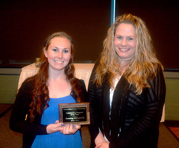 Running Without ED, founded by Julie H. Carr (left) and mentored by Shannon L. Skaluba, was selected as Outstanding Program of the Year.