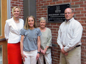 From left, Elizabeth A. Biddle, director of corporate relations at Penn College, and members of the Hall family who have owned Benton Foundry for nearly 60 years: Kimberly Kindler, JoAnn Hall and Jeff Hall, company president. 