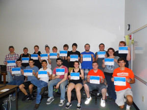 Penn College students proudly display proof of their successful completion ...
