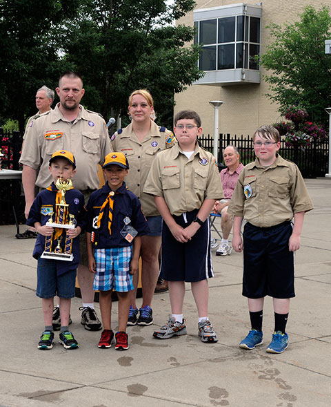 <br />
Pack 12, from St. Luke Evangelical Lutheran Church in Williamsport, won the trophy as the best Scouting group in the march.