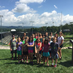 Campers gather on the hill overlooking Howard J. Lamade Stadium, site of next month's Little League Baseball World Series.