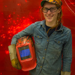 Hannah Michelle is at home in the welding lab …