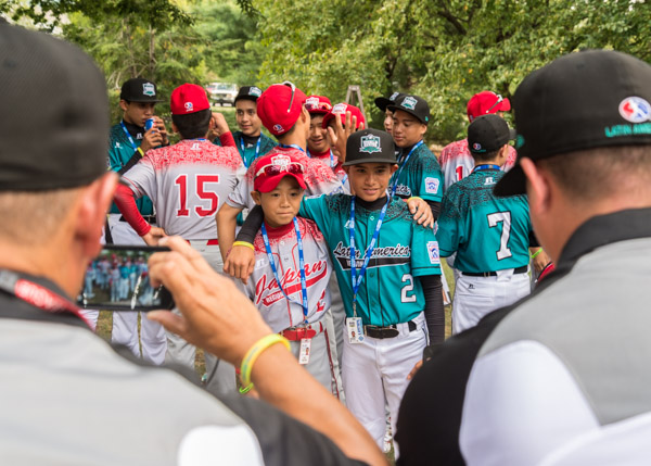 Teams from Japan and Latin America mingle on common ground.