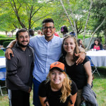 Student leaders at the event include (clockwise from left) Duncan Rodriguez, Kunkletown, nursing; Wilmer I. Clase, Lancaster, building science and sustainable design: architectural technology concentration; Morgan N. Keyser, Cogan Station, graphic design; and Lauren J. Crouse, Williamsport, applied health studies.