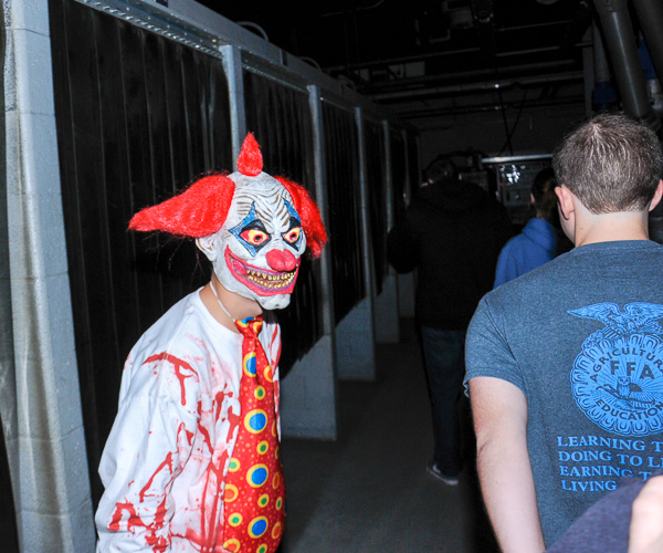 A not-so-friendly clown raises the fear factor.