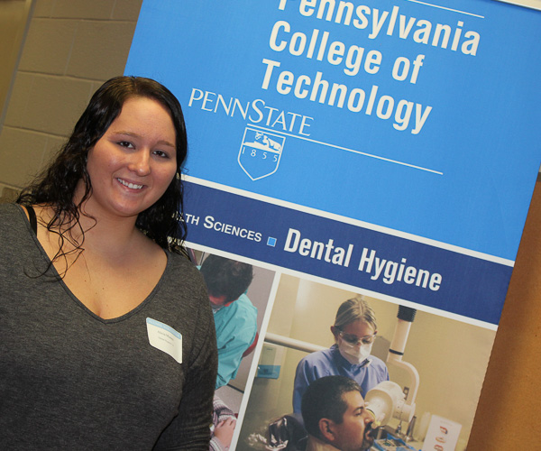 Alicia A. Maines, a May graduate in dental hygiene, was among the Penn College alumni returning for the day.