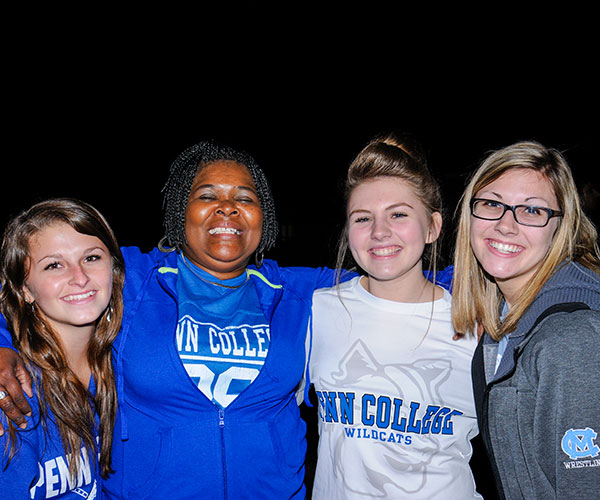 Enjoying Thursday's student preview at the carnival are (from left) Samantha R. Manley, Williamsport, advertising art; Alane Zellars-Howard, Williamsport, health information technology; Kaitlyn E. Miller, Montgomery, pre-radiography; and Kayla M. Sneath, Mill Hall, pre-occupational therapy.