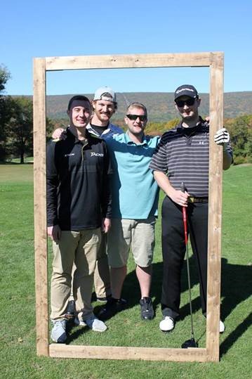 The young alumni team (from left) of Jonathan E. Netter, '15, building construction technology; Emmet A. Heagney, '14, automotive technology management; Anthony Ricci, '15, building automation technology; Ryan C. Rosenberger, building science and sustainable design: building construction technology concentration.