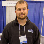 Joshua T. Alderfer, who majored in heavy construction equipment technology: technician emphasis from 2012-14, helped staff the B. Blair Corp. booth.