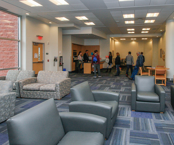 Visitors are impressed by the spaciousness of Dauphin Hall facilities. 