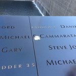 A Little League pin marks the name of Michael F. Cammarata, killed in the line of duty at age 22.
