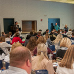 Paul R. Watson II, dean of academic services and college transitions, addresses a filled Mountain Laurel Room in the Thompson Professional Development Center.