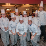 The talented hands behind the buffet, with their instructor (from left) Marissa R. Dimoff, Jenna Zaremba, Jessica N. Felton, Sabrina Smith, Tiffany A. Reese, Jazmin R. Walker, Ana Nicole Uribe and Chef Charles R. Niedermyer, instructor of baking and pastry arts and culinary arts.
