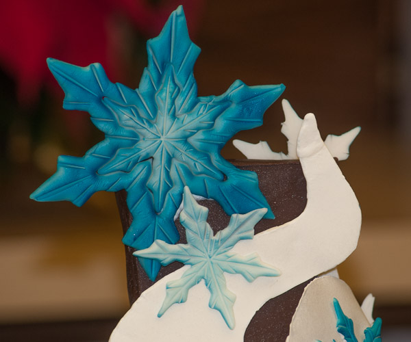 Chocolate snowflakes swirl across a sculpture by Christina M. Ohlin, of Dillsburg.