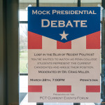 The next informative event? A mock presidential debate, with students doubling as national candidates.