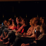 Families and friends enjoy the show.