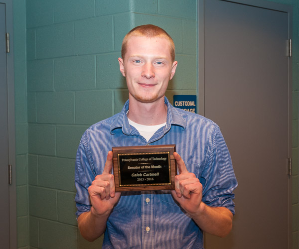 Caleb E. Cartmell, of Honesdale, enrolled in automotive technology management: automotive technology concentration, was chosen as Student Government Association Senator of the Year.