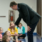 Hillebrand interacts with CLC youngsters during a fun-filled hour.