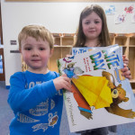 Siblings Colton and Kaylee Styers with the tale of Mole and Bear, who make a kite and find themselves on a windy-day adventure.