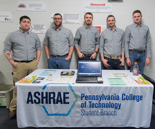The Penn College student chapter of the American Society of Heating, Refrigerating and Air Conditioning Engineers – among the nationally recognized trade organizations within the School of Construction & Design Technologies – is a prime example of the college's widespread reputation.