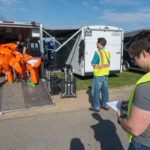 As emergency personnel in hazmat gear go through their paces, Brandon A. Schrimp, of Williamsport, puts his observations on the record.