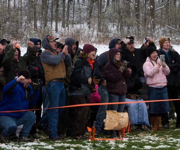Enthusiasm and encouragement reign amid the snow.