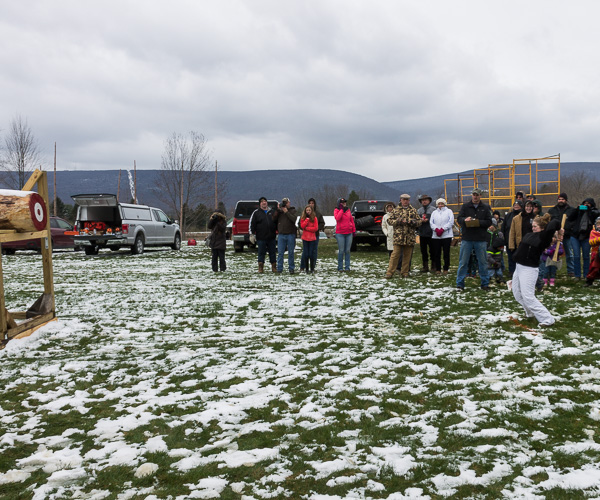 Penn College's MaeKayla L. Brown, of Chambersburg, competes in the Axe Throw.