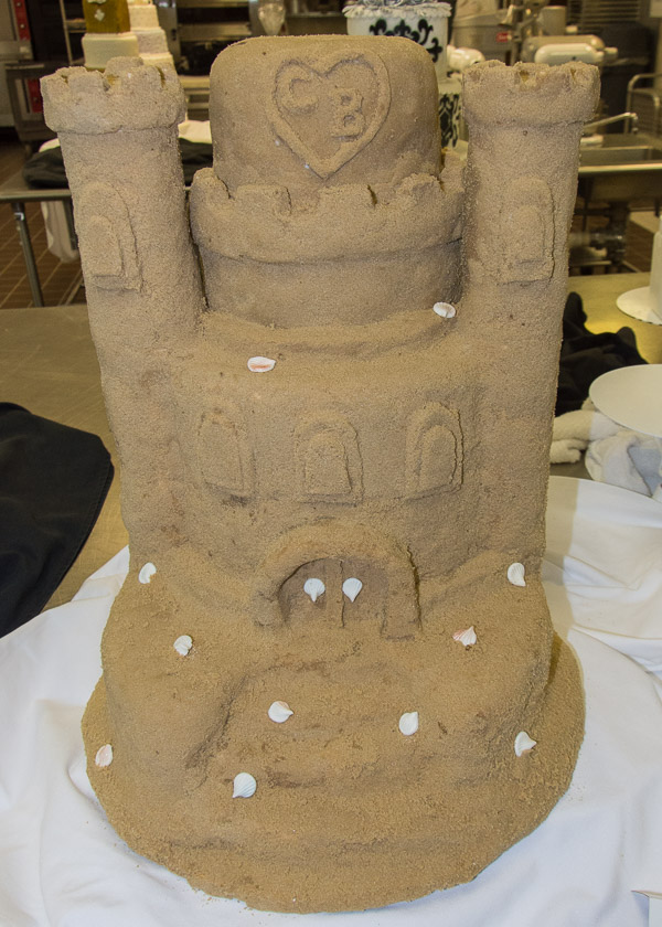 Cory R. Smith, of Brick, N.J., makes a cake appropriate for any beach wedding.