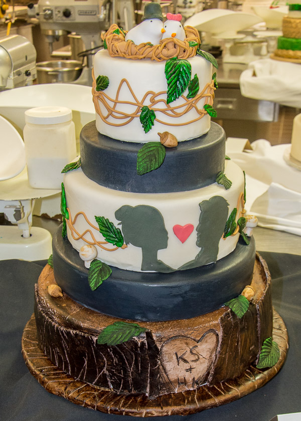 For the lovebirds, a fun cake by Krista A. Swinehart, of Northumberland