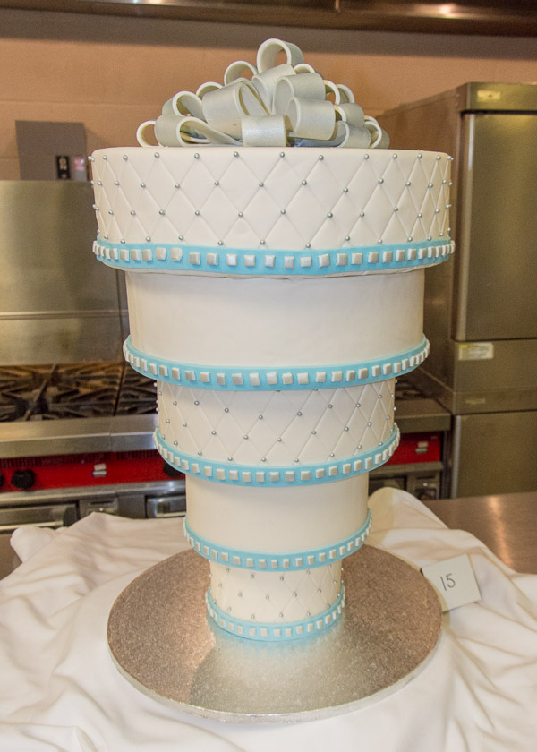 The fourth-place cake of Seriana A. Nitcznski, of Dushore, seems to defy gravity.