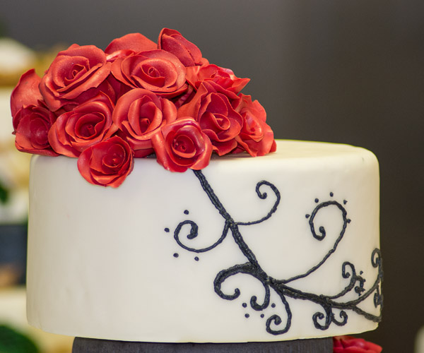 Almost paper-thin rose petals show skill.