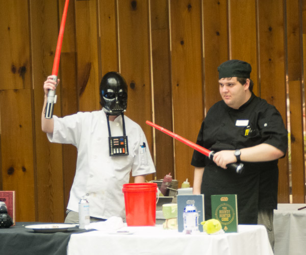 Using the Force to earn silver-level honors: Fink (left) and Bagel.