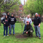 Drizzly Arbor Day no deterrent to student workers