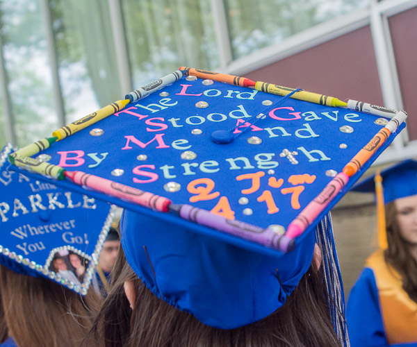 A Crayola-colorful early childhood education cap