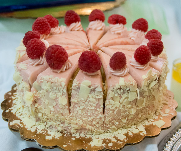 A raspberry torte by Kori A. Treaster, of Lewistown, waits to be served.