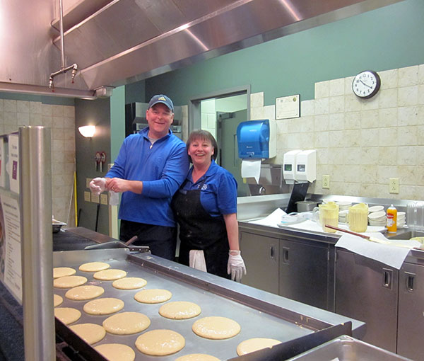 Jon D. Wescott, director of residence life/judicial affairs, and Dining Services' Patricia L. Gartley 