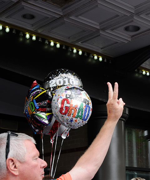 Balloons and airborne hand signals are among the tricks to beat the crowd when 