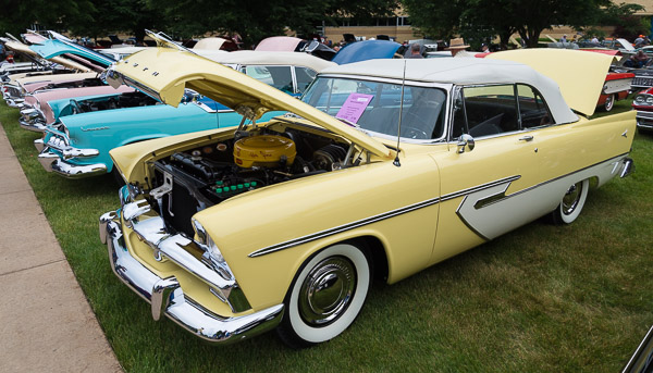 Clyde W. Horst, of Lancaster, sought a Senior Grand National with multiple vehicles – including this 1956 Plymouth convertible.