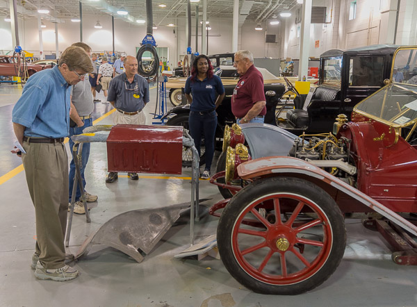 Conversation pieces abound for visitors to CAL's spacious and well-equipped restoration labs.