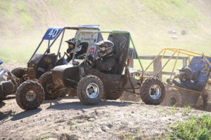 Nathan M. Eckstein, of Cambridge Springs, navigates the Penn College (No. 71) car during the four-hour endurance race at Baja SAE Rochester. Penn College claimed fifth place in the event.