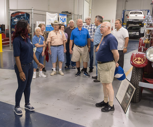 With the know-how and personality that make her a natural CAL crowd-pleaser, Mathurin leads a Friday tour through the restoration labs.