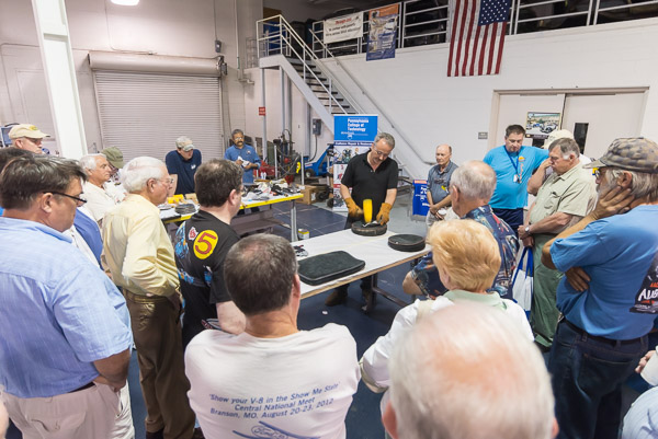 The event included a number of showcases for the host institution's peerless instructional space, including a Metal Fabrication Workshop led by Roy H. Klinger, collision repair instructor.