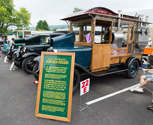 Among the rare and lovingly restored vehicles is a steam-powered 1929 Chevrolet Popcorn Wagon owned by John R. Mueller, of Huntingdon.