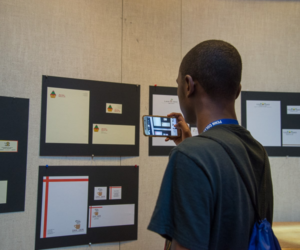 … where a young camper takes a parting shot of the professional portfolio-worthy design creations.